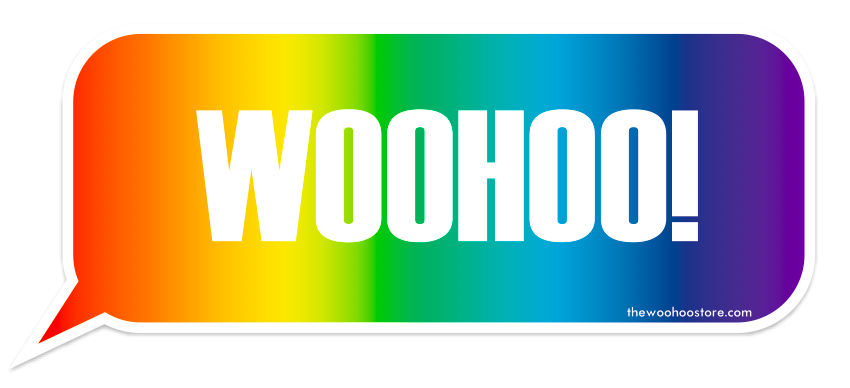 Rainbow WOOHOO! Sticker